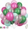 12 Inch Hot Pink Maca Green Latex Balloon(7 x 5 x 0.5 inches)